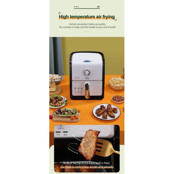 5L Large Capacity Air Fryer Electric Non Stick Coating 5.3qt