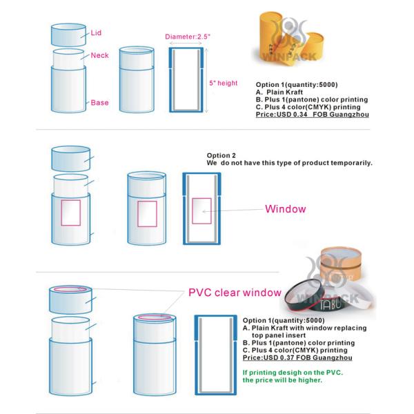 Water Proof Recyclable Cylinder Paper Cans Packaging for Handkerchief Scarves Nursing Towel