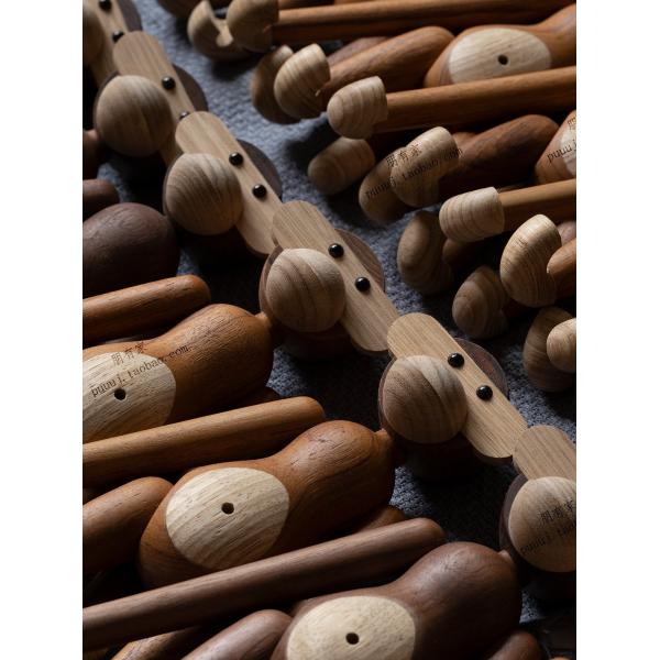 Exclusive Oak Beech Handcrafted Wooden Animals Wooden Horse Toy For Baby