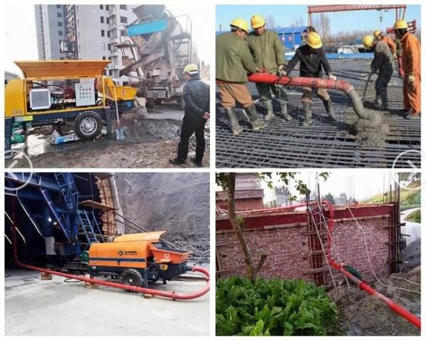 50m3/H Hydraulic Trailer Concrete Pump / Grouting Pump Machine For City Construction