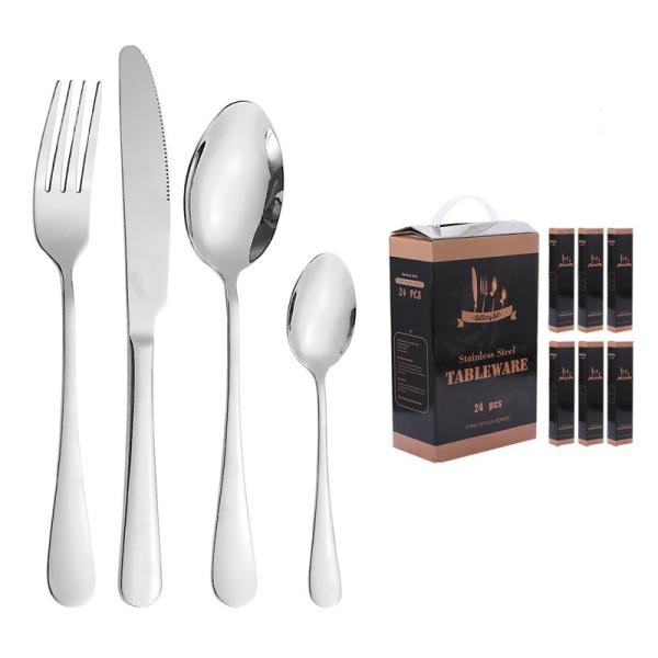 Mirror Polished Edges Stainless Steel Cutlery Set Knife Comfortable OEM