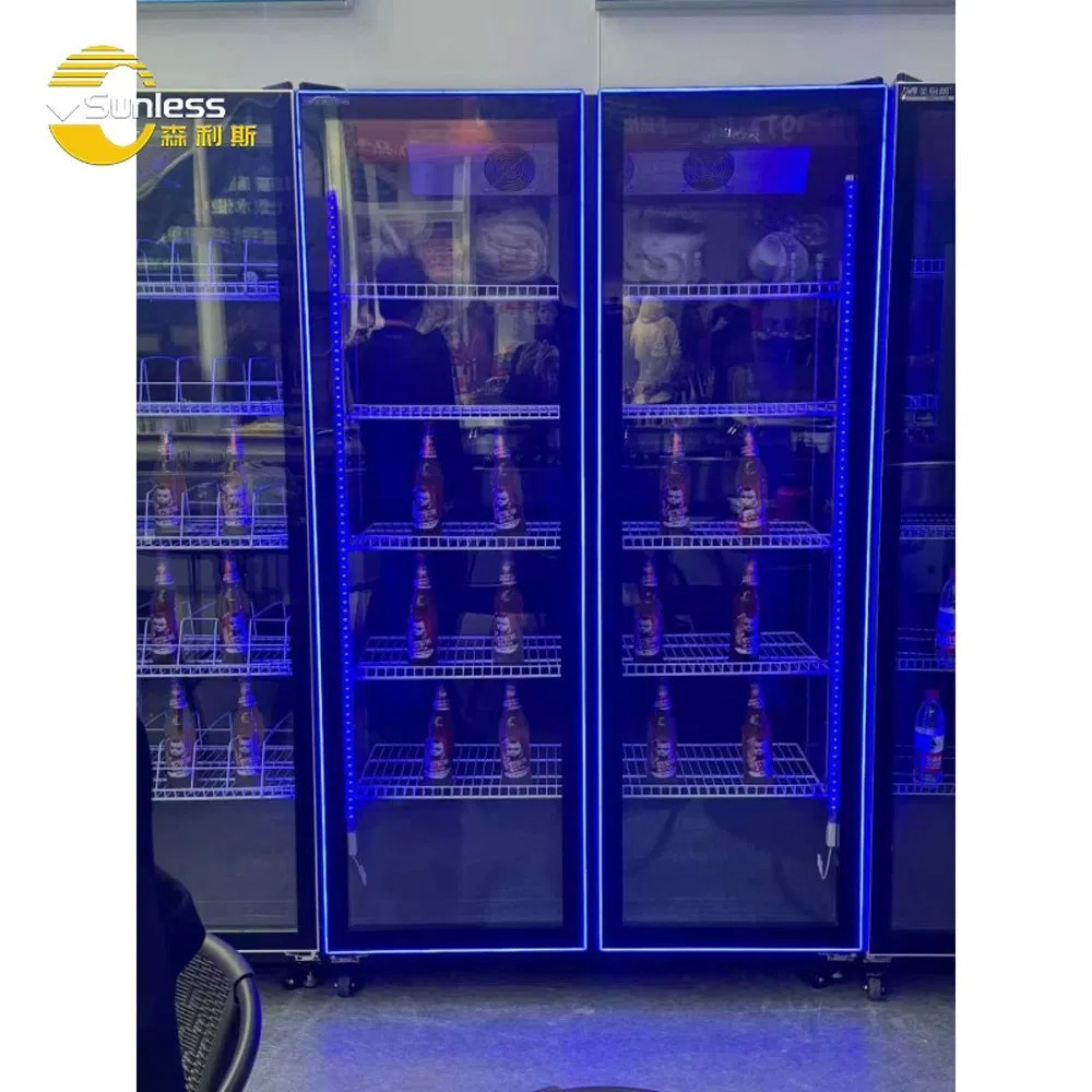 Glass Door Beer Display Refrigerator Commercial Supermarket Display Fridge