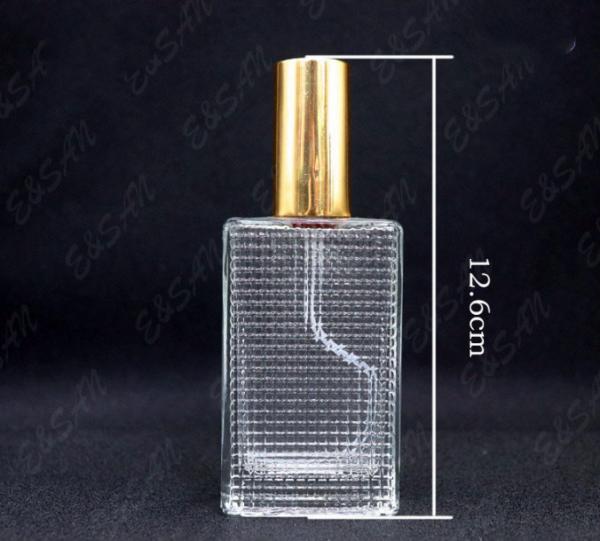 Wholesale clear glass Bottle With Aluminium Cap Glass Refill Empty Perfume Atomizer Spray bottle hot sell