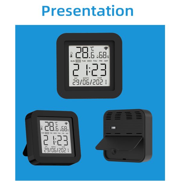 SIXWGH 3-in-1 Smart Home Automation Device Tuya Wi-Fi IR Remote Control LCD Screen Temperature Humidity Sensor Voice Control