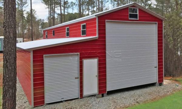 Heavy Prefab Insulated Metal Buildings , Quick Build Metal Carport Garage
