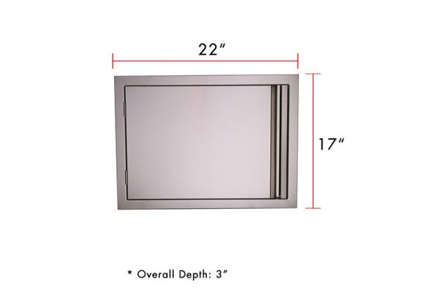Island Single Stainless Steel Outdoor Kitchen Access Doors Bbq Build In