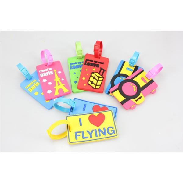 Wholesale Custom Soft PVC Travel Name Tag Personalized Silicone Luggage Tag