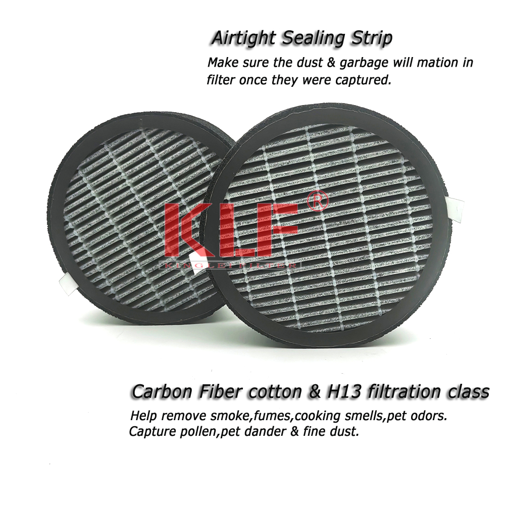 H13 Carbon Fiber Air Purifier Filter with 144x55mm Size for Effective Smoke Capture