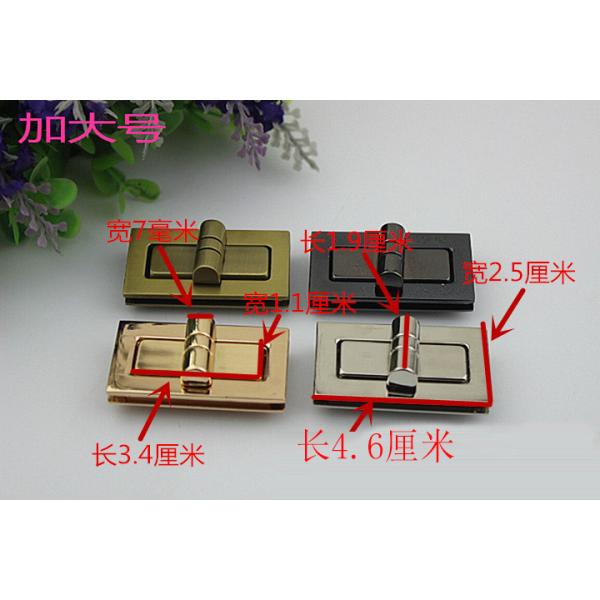Good price zinc alloy multi-color leather handbags fittings metal turn lock