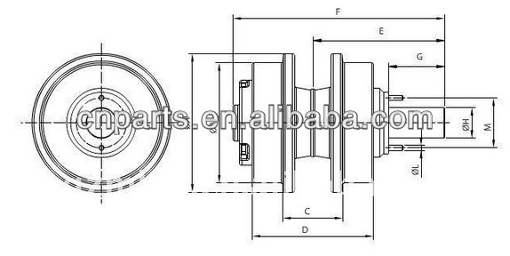 Excavateur PC250 rouleau de transport 207-30-00031 rouleau supérieur pour PC280 PC290 rouleau supérieur PC300