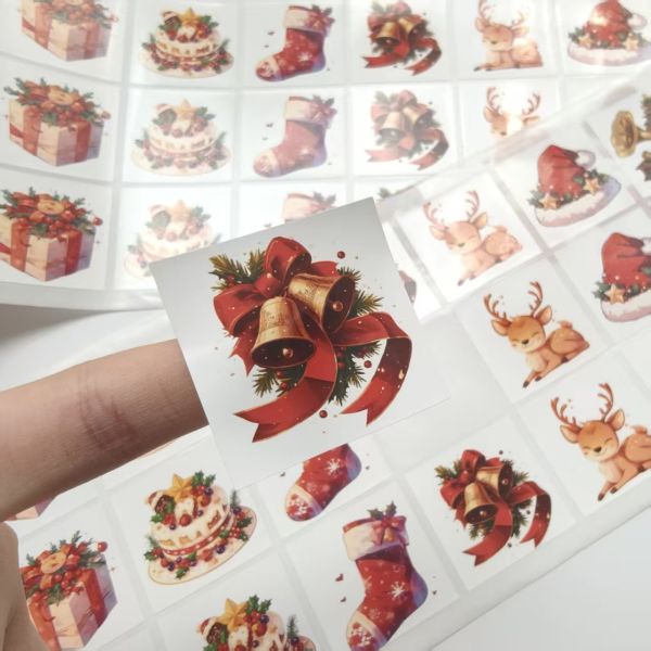 Customized Elegant Adhesive Christmas Gift Labels for Corporate Holiday Presents