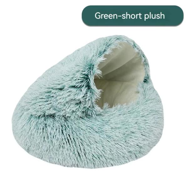 Semi Closed Fluffy Pet Beds Comfortable Soft Fluffy Cat Bed Easy To Clean