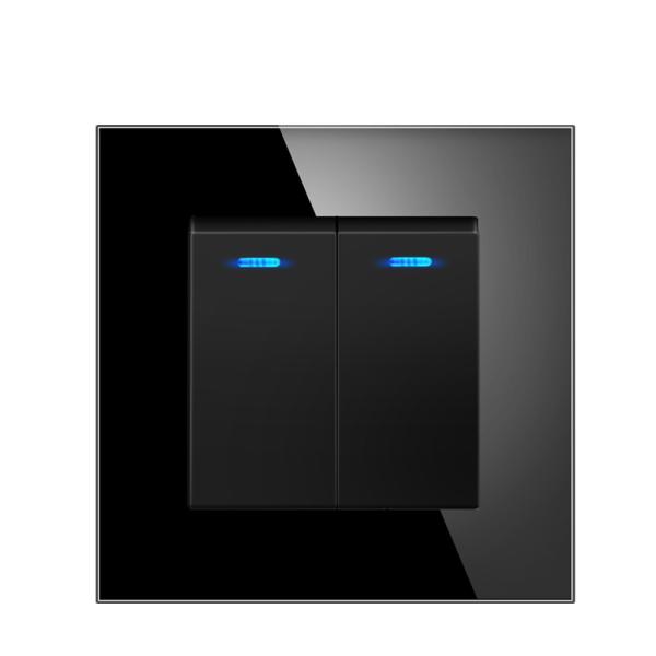 Blue Indicator LED Rocker Switch Round Box 10000 Times  On On Rocker Switch