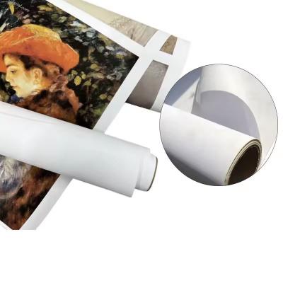 Hot Selling Digital Printing Matte Self Adhesive Polyester Canvas Fabric Roll