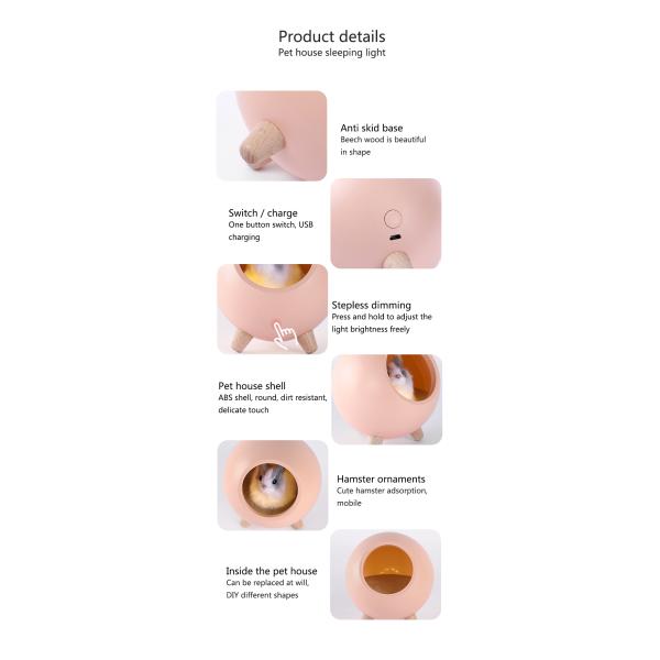 Свет ночи СИД спальни хомяка ROHS 1.2W 3 часа поручая для детей