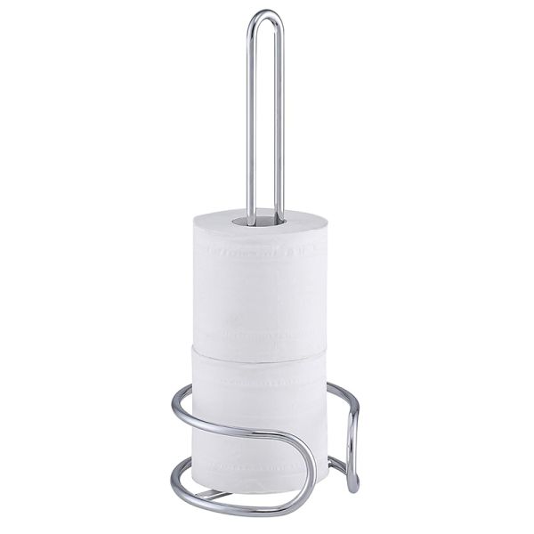 Heavy Duty Metal Paper Towel Rack Countertop Standing Toilet Roll Holder Weighted Base Kitchen Bathroom Tissue Shelf Storage