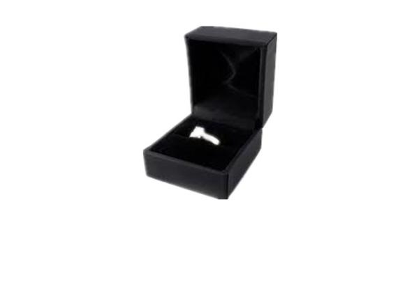 Screen Printing Leather Jewelry Box , Black Jewelry Boxes For Rings Only
