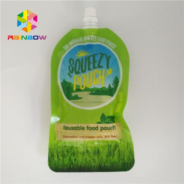 Custom Print Plastic Pouches Packaging Aluminum Foil Fruit Juice Drinking Pouch