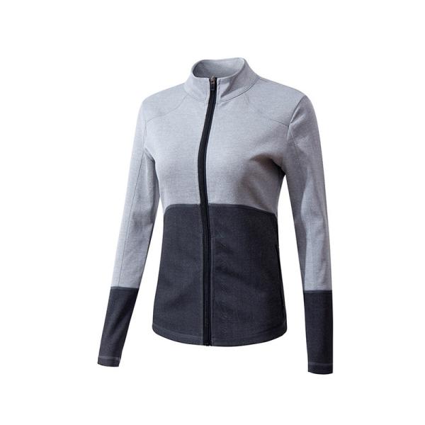 Full Zip Slim Football Training Tracksuits Stand Collar Colour Block Coat Women's
