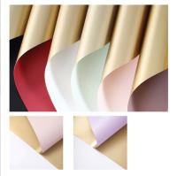 Waterproof Gold Paper Plastic Flower Packaging Paper Dual-Color Film for Valentine's Day Bouquet Gift Packaging Materials