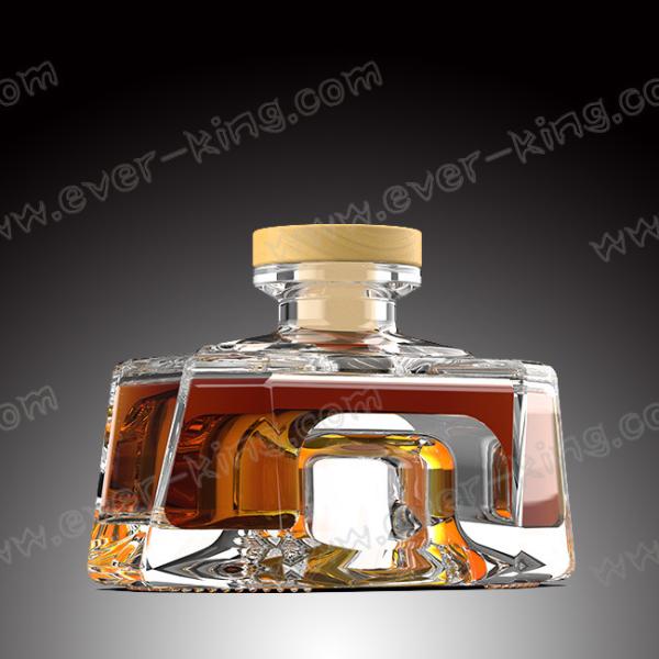 Polygonous формирует мини ясные стеклянные бутылки ликера 250 mL