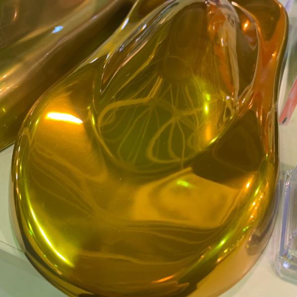 Tinta de revestimento em pó transparente de cor verde-púrpura