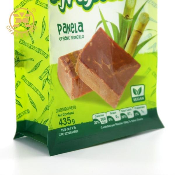 saco de empacotamento inferior liso branco verde sustentável do empacotamento de pão de 500g 1kg 2kg com rasgo