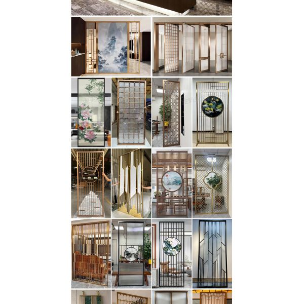 Freestanding Stainless Steel Screen Partition Corrosion Resistant For Commercial Residential