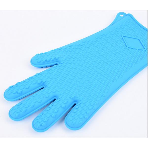 BBQ Grill Oven Mitt Rubber Oven Gloves , Silicone Gloves For Cooking , Washing