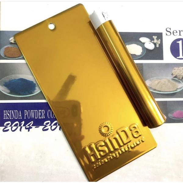Smooth Surface Chrome Gold Color Polyester Powder Coating For Metal Surfaces