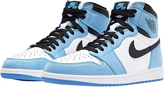 High Upper Nike Jordan Mens Air Jordan 1 Retro High Og Blue And White Do9455