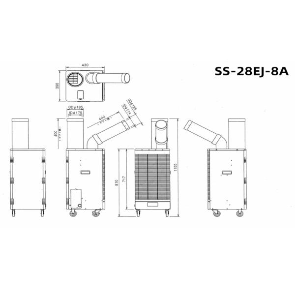 Охладителя пятна воздушного охладителя Японии Suiden SS-28EJ-8A кондиционер промышленного коммерчески портативный