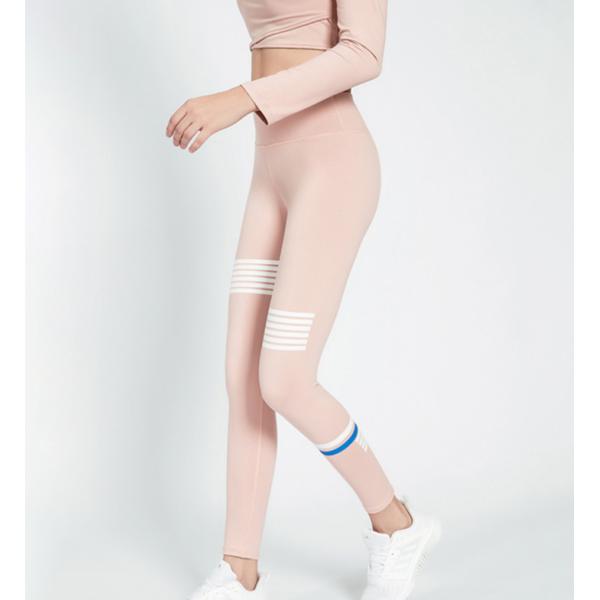 As mulheres Waisted alto do esporte imprimiram caneleiras do Gym das calças da ioga da aptidão das caneleiras