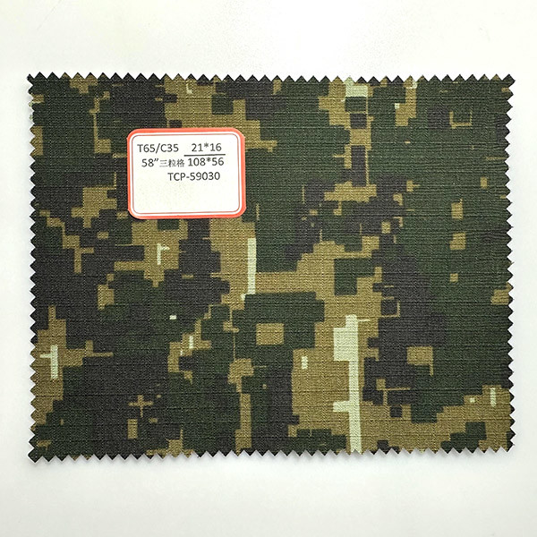 Polyester Camouflage Cotton Fabric TC65*35 Desert Jungle Woven Plaid Clothing Fabric