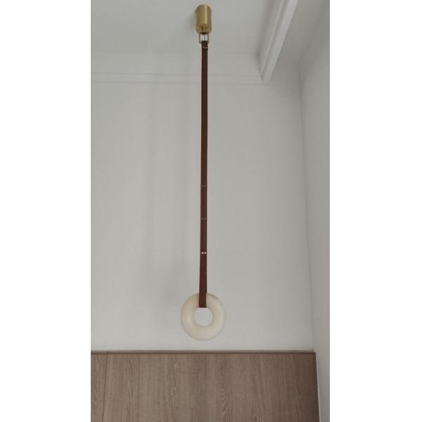 Современный простой комнатный коммерческий офис Дом Висячий Halo Кольцо Подвеска Алабастровый люстра