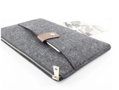hot items customized Felt Laptop Sleeve with leather bulk buy from China