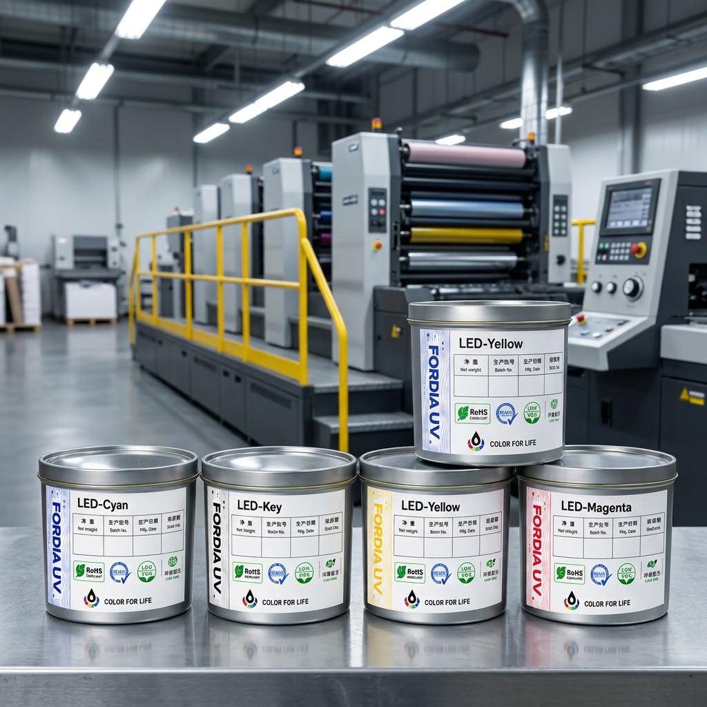 UV LED Offset Printing Ink FAST DRY High Color Intensity PET PVC