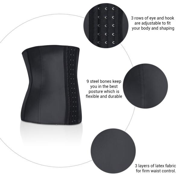 Women's QUICK DRY Waist Trainer Neoprene Body Shaper Three Belt Slimming Sheath for Tummy
