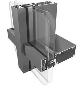 High Security Aluminium Curtain Wall ,  Flexible Convenient Steel Curtain Wall System