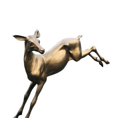 As estátuas de bronze grossas dos cervos do jardim 8mm de Gnee jardinam decoração com detalhes finos