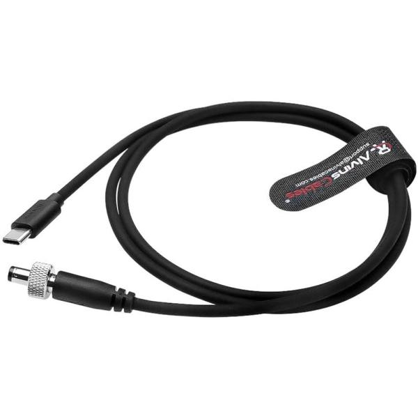Câble de charge rapide USB C PD vers DC verrouillable Alvin's Cables pour moniteurs vidéo 1M