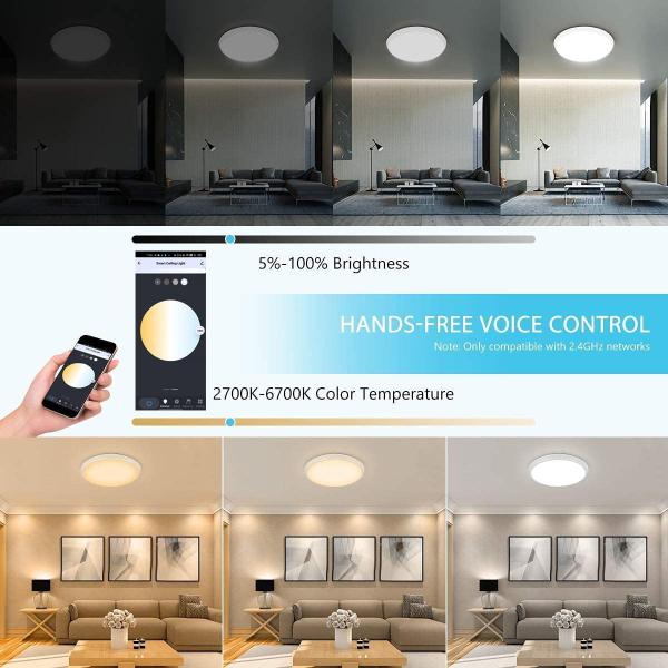 Потолок спальни Dimmable привел потолочное освещение музыки для умного дома Tuya Glomarket