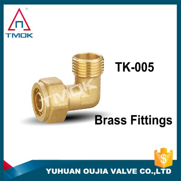 Double Union Ferrule Female 90 Degree Elbow Brass Coupling Fittings