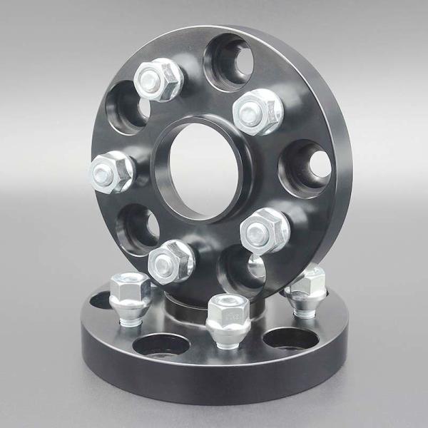 5x130/84.1 to 5x112/66.6 Forged Aluminum Billet Hubcentric Wheel Adapters Anodized Black Finish