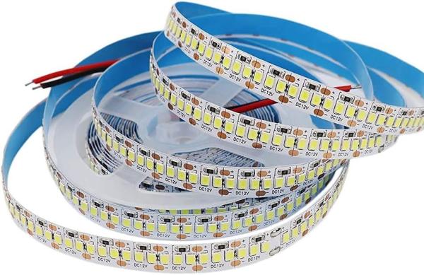 12V 240LEDS/meter SMD 2835 LED Strip Light 1200LEDs 16.4Ft 26000LM High Density IP20 No-waterproof  SMD3528 White 6500K
