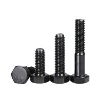 Fermeture hexagonale en acier au carbone haute résistance DIN933 avec tête hexagonale extérieure noircie par oxydation