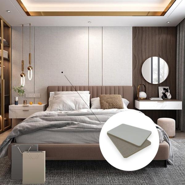 Glossy Marble Bamboo Charcoal Board Veneer Wall Panel for Modern Commercial Buildings