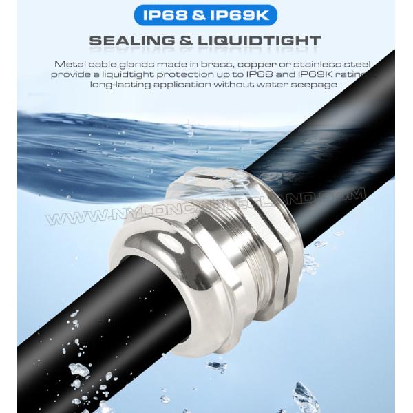 Waterproof IP68 Metric Cable Glands Sealing Connectors Stainless Steel 304/316/316L with Silicone Rubber Seals