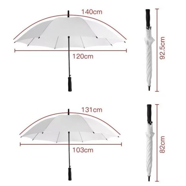 Diy White Polyester Sublimation Umbrella Blanks Custom Printing Umbrellas With Logo