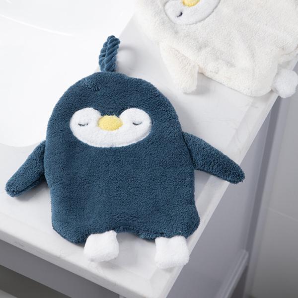 Thickened Penguin Hanging Children Household Lovely Plush Hand Towel